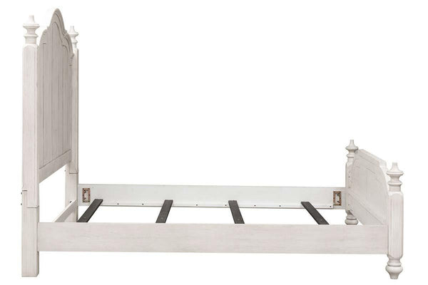 Aberdeen Queen Or King Antique White Low Poster Bed "Create Your Own Bedroom" Collection - Club Furniture