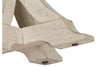 Image of Aberdeen Distressed White Round Pedestal Base Chair Side Table With Chesnut Top - Club Furniture