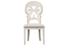 Image of Aberdeen 5 Piece Antique White Trestle Table Dining Set With Splat Back Chairs - Club Furniture