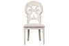 Image of Aberdeen 6 Piece Antique White Trestle Table Dining Set With Splat Back Chairs And Bench - Club Furniture