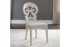 Image of Aberdeen 6 Piece Antique White Trestle Table Dining Set With Splat Back Chairs And Bench - Club Furniture