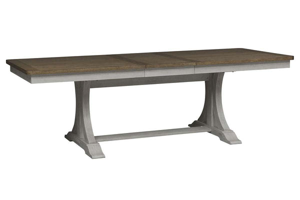 Aberdeen 5 Piece Antique White Trestle Table Dining Set With Splat Back Chairs - Club Furniture