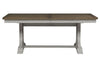 Image of Aberdeen 6 Piece Antique White Trestle Table Dining Set With Splat Back Chairs And Bench - Club Furniture