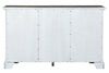 Image of Adair Door Storage Dining Buffet With Antique White Finish And Rustic Brown Top - Club Furniture