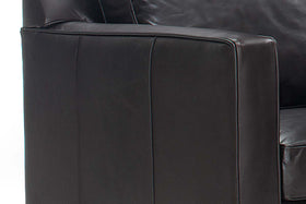 Alex Leather Track Arm Club Chair