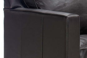 Alex 76 Inch Modern Apartment Size Leather Sofa w/ European Styling