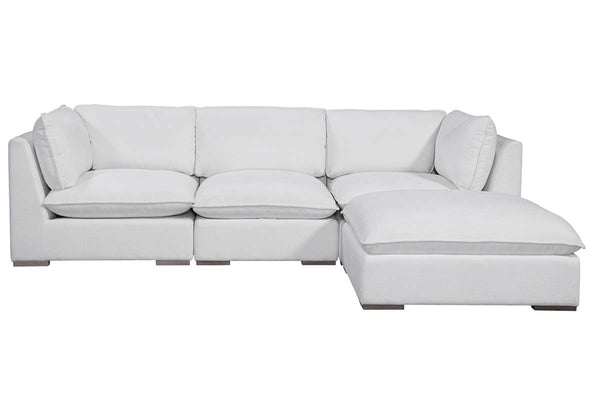 Anna Envelope Welt Fabric Ottoman