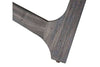 Image of Anslow Oval Contemporary Coffee Table With Dark Wood Base And Concrete Composite Top