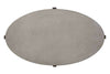 Image of Anslow Oval Contemporary Coffee Table With Dark Wood Base And Concrete Composite Top
