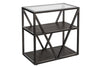 Image of Archer Metal, Wood And Glass Occasional Table Collection