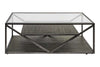 Image of Archer Metal, Wood And Glass Occasional Table Collection