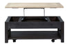 Image of Ardley Transitional Lift Top Coffee Table With Charcoal Base And Two Tone Ash Top