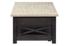 Image of Ardley Transitional Lift Top Coffee Table With Charcoal Base And Two Tone Ash Top
