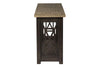 Image of Ardley Transitional Open Storage Sofa Table With Charcoal Base And Two Tone Ash Top