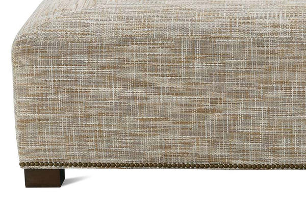 Aria 52 Inch Long Fabric Bench Ottoman Coffee Table