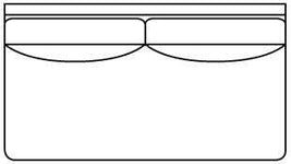 Faith "Designer Style" Bench Seat Fabric Armless Loveseat