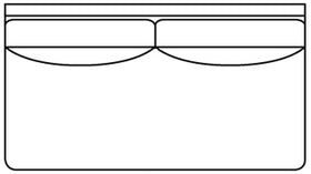 Liza "Designer Style" Single Bench Seat Slipcovered Armless Loveseat