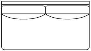 Faith "Designer Style" Bench Seat Fabric Armless Loveseat