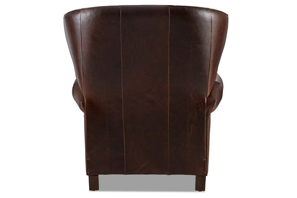 Arthur Chesterfield Leather Tufted Wingback Recliner Chair