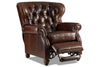 Image of Arthur Chesterfield Leather Tufted Wingback Recliner Chair
