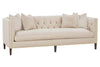 Image of Astrid 92 Inch Fabric Tuxedo Arm Single Bench Seat Sofa