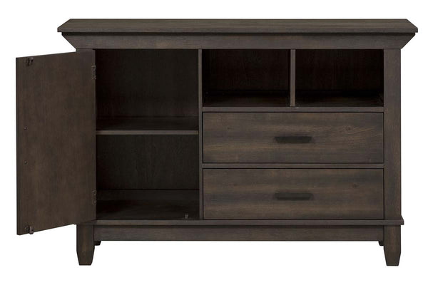 Atherton Rustic Casual Dark Chestnut Storage Dining Buffet