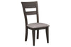 Image of Atherton 6 Piece Dark Chestnut Trestle Table Dining Set With Splat Back Side Chairs And Bench
