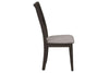 Image of Atherton 6 Piece Dark Chestnut Trestle Table Dining Set With Splat Back Side Chairs And Bench