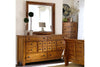 Image of Atkins Mission Style Queen Or King Wood Sleigh Bed "Create Your Own Bedroom" Collection