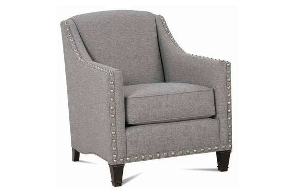 Lexi Style Fabric Upholstered Accent Chair w/ Nailhead Trim
