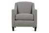 Image of Austin Fabric Club Chair With Nailheads