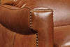 Image of Baker Quick Ship Leather Tight Back Accent Chair