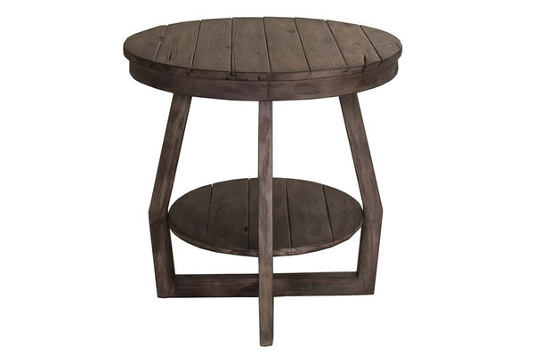 Barnes Gray Washed Transitional Occasional Table Collection