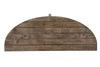 Image of Barnes Transitional Round Sofa Table With Gray Wash Finish And Plank Style Top