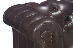 Barrington 88 Inch Leather Tufted Sleeper Sofa