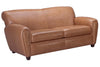 Image of Baxter 78 Inch Art Deco Leather Club Couch