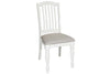 Image of Beaufort 5 Piece White With Nutmeg Top Leg Dining Table Set With Slat Back Chairs