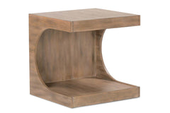 Beck Contemporary Style C-Shaped Wood End Table