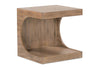 Image of Beck Contemporary Style C-Shaped Wood End Table