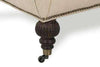Image of Belle 41 Inch Long Fabric Tufted Ottoman Coffee Table With Caster Legs