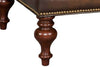 Image of Bentley "Quick Ship" Tufted Leather Coffee Table With Nail Trim - Club Furniture