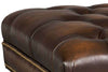 Image of Bentley "Quick Ship" Tufted Leather Coffee Table With Nail Trim - Club Furniture