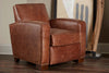 Image of Bordeaux Leather Classic Club Chair