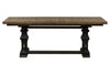 Image of Branson II Chalkboard Black With Brown Top 5 Piece Trestle Table Set With Slat Back Chairs