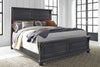 Image of Branson II Queen Or King Chalkboard Black Panel Bed "Create Your Own Bedroom" Collection
