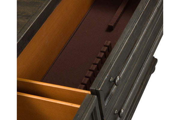 Branson II Chalkboard Black Storage Dining Buffet