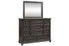 Image of Branson II Queen Or King Chalkboard Black Panel Bed "Create Your Own Bedroom" Collection