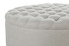 Image of Bree 36", 44", Or 48" Inch "Designer Style" Round Tufted Fabric Ottoman (3 Sizes Available)