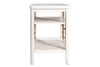 Image of Bridgeport White Nautical Beach Theme Chair Side Table With Storage Shelf And Rope Accents