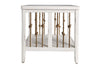 Image of Bridgeport White Nautical Beach Theme End Table With Shelf And Rope Accents